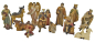 Preview: Wunderschöne Krippenfiguren 13-tlg., ca. 10 cm, K 171